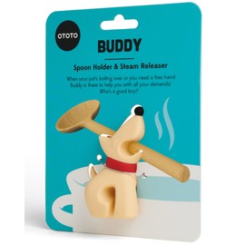 OTOTO Buddy Dog Kitchen Spoon Holder - Cooking Spoon Rest for Kitchen Counter - Spatula, Ladle Holder, Kitchen Utensil Holder - Heat Resistant & Dishwasher Safe Utensil Rest for Stove Top