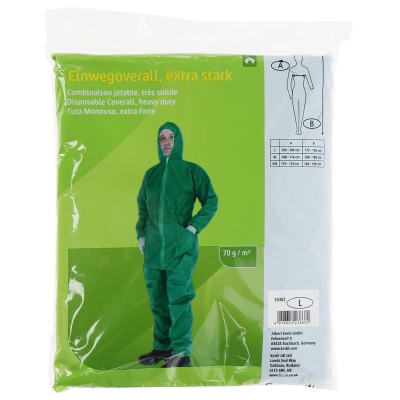 Polypropylene Disposable Overall Green Size XL