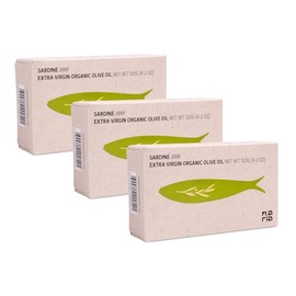 Maria Organic Sardines in EVOO 3-Pack | Portugese Tinned Fish, Sustainably Wild Caught, Omega 3, Hand Packed Cans | 3 x 125g