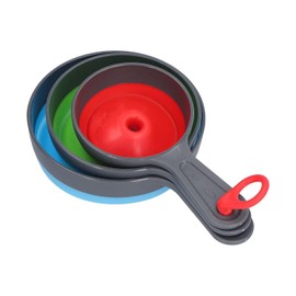 Aramox Juego de Embudos Plegables de 3 Piezas Embudo de Cocina de Silicona y ABS Mini Embudo en 3 Tamaños para Transferir Líquidos e Ingredientes Secos Ahorro de Espacio Fácil de Limpiar para