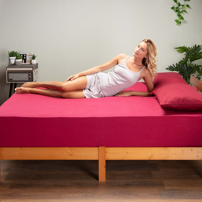 Flowen Fitted Sheet, 120 x 200 cm, Microfibre Fitted Sheet