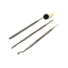 3 Pieces Dog Dental Tooth Scaler and Scraper Stainless Double Headed Tarter Removing Tool Scraper Pet Teeth Cleaning Tools for Dog and Cat