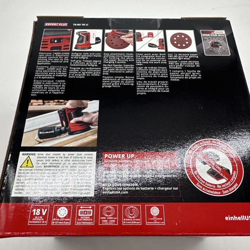 Einhell TE-RS 18V 5" Variable Speed Palm Sander TOOL ONLY