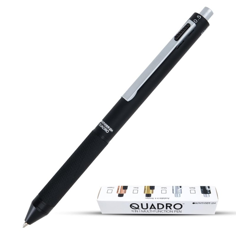 Monteverde USA Quadro 4-in-1 Multifunction Pen - Black Finish -