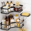 MAXIFFE Shower Caddy Organizer, 3-Pack Corner Shower Caddy Organizer Shelves