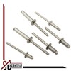 Blind rivets with flat head, 4 x 6 mm, pack