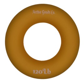 ActiveGoodsCo Hand & Forearm Exerciser - Single ring or Set, Resistance 10-200Lb, Diameter 2.5-3,5in. Visit to see more options (Single120Lb-3.5in Beige)
