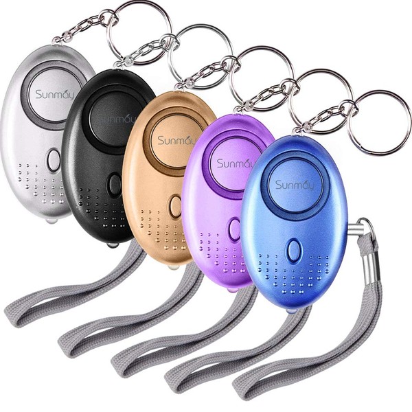 SUNMAY Personal Alarm, 5 Packs 140DB Personal Security Alarm with