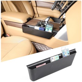 Heutamo Gear Shift Organizer Tray Compatible with Land Rover Range Rover Vogue Accessories 2023 2024,Center Console Shifter Side Tray Storage Box Interior Accessories (Passenger Side)