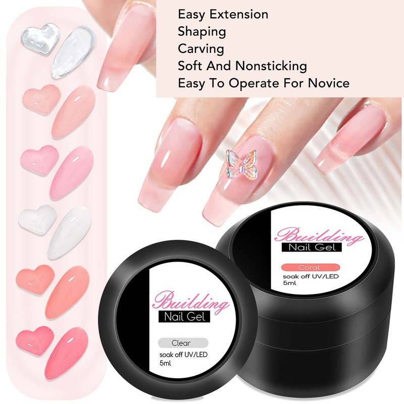 6 Colour Portable Nail Extension Solid Gel, Nail Extension Solid