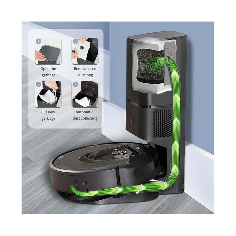12 Packs Eco-Friendly Disposal Vacuum Dust Bags for iRobot Roomba