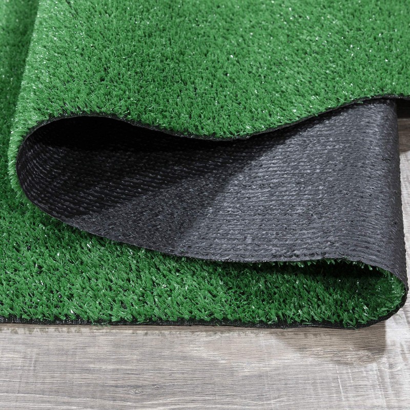 Ottomanson Garden Grass Artificial Turf Runner Rug, 20"X59", Green