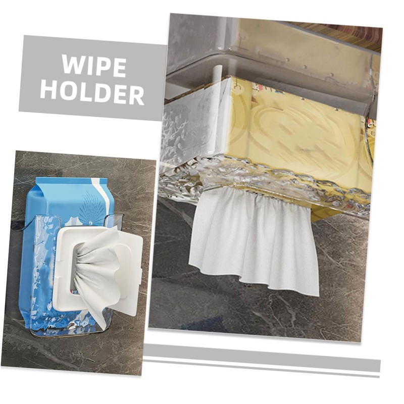 BUGUUYO Bathroom Wipes Storage Box 2pcs Wall Mount Tissue Holder