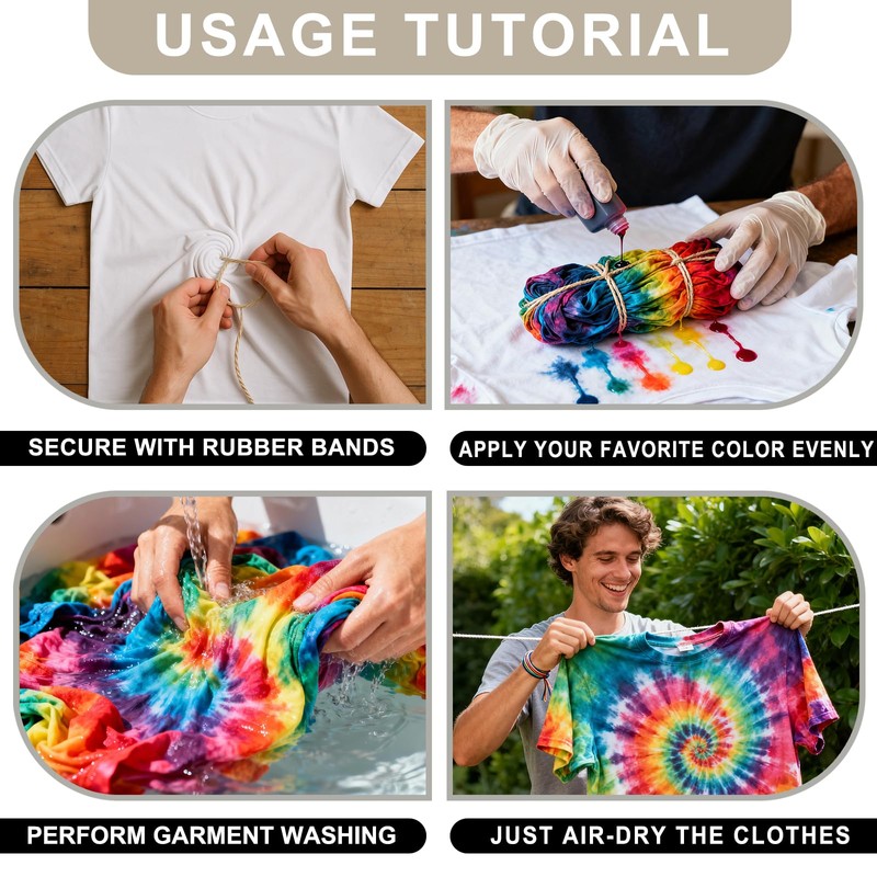 DOTUHAO 10 Colors Tie Dye Powder Kit, Tie Dye Set