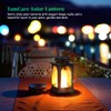 TomCare Solar Lights Flickering Flame Metal Solar Lantern Outdoor Hanging