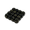 CRAFT CROWN Black Dice, Gold Letters, 16 Pieces, 0.5 inches