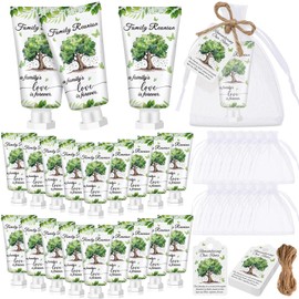 Dansib 20 Sets Family Reunion Party Favors Hand Cream Gifts Bulk for 20 Guests Travel Size Hand Lotion With Card Organza Bags for Family Reunion Gathering Decorations