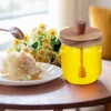 Honey Pot Honey Jar with Dipper Glass Jars for Kitchen