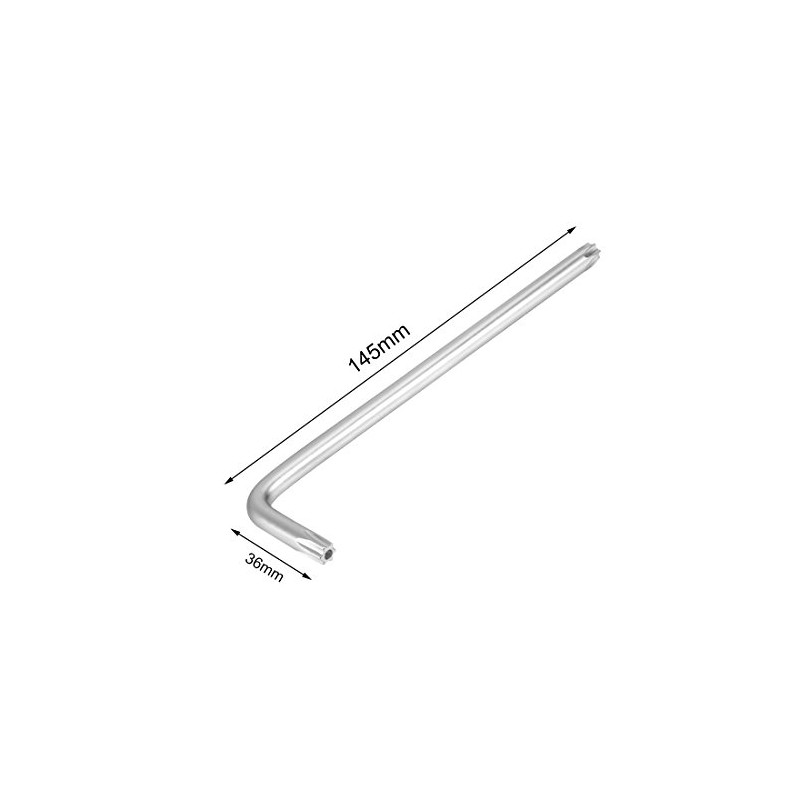 uxcell Long Tamper Proof Torx Star Key Bit Wrench, L-Shape