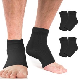 Migliore Wear Cracked Heel Socks, Foot Moisturiser Socks with Gel Heel, Cracked Heel Treatment, Cotton Moisturizing Socks for Dry Feet Women and Men - 2 Pairs(Large Size)