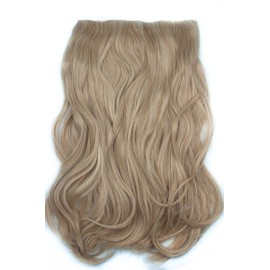 BOMBSHELL HAIR EXTENSIONS 250g 24" Flicky 3 Pieces Full Head Clip On Hair Extensions Hair Piece Wig (M08 ASH MEDIUM BLONDE)