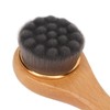 Manual Facial Cleansing Brush Men Women Beech Handle Soft Fiber
