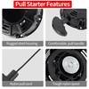 Recoil Starter Pull Start Assembly with Black Pull Cord for