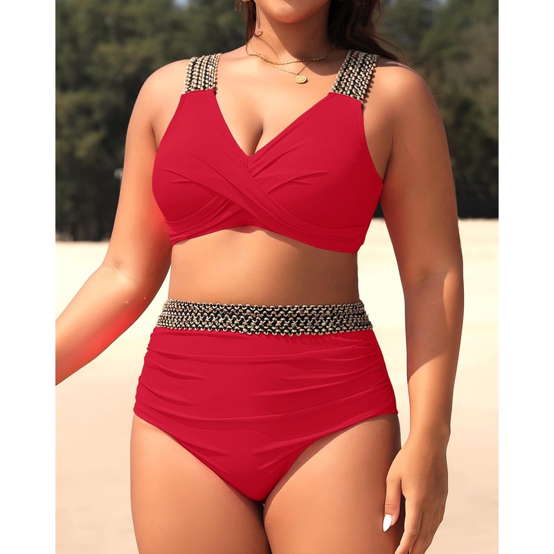 Tempt Me - Conjunto de bikini de talle alto para