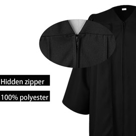 goprety Matte Unisex Cap and Gown Set with Tassel and 2025 Year Charm for High School and College Graduation Ceremony