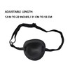 MYUBWTF Black Single Eye Mask, Pirate Skull Crossbone eye patch，Adjustable