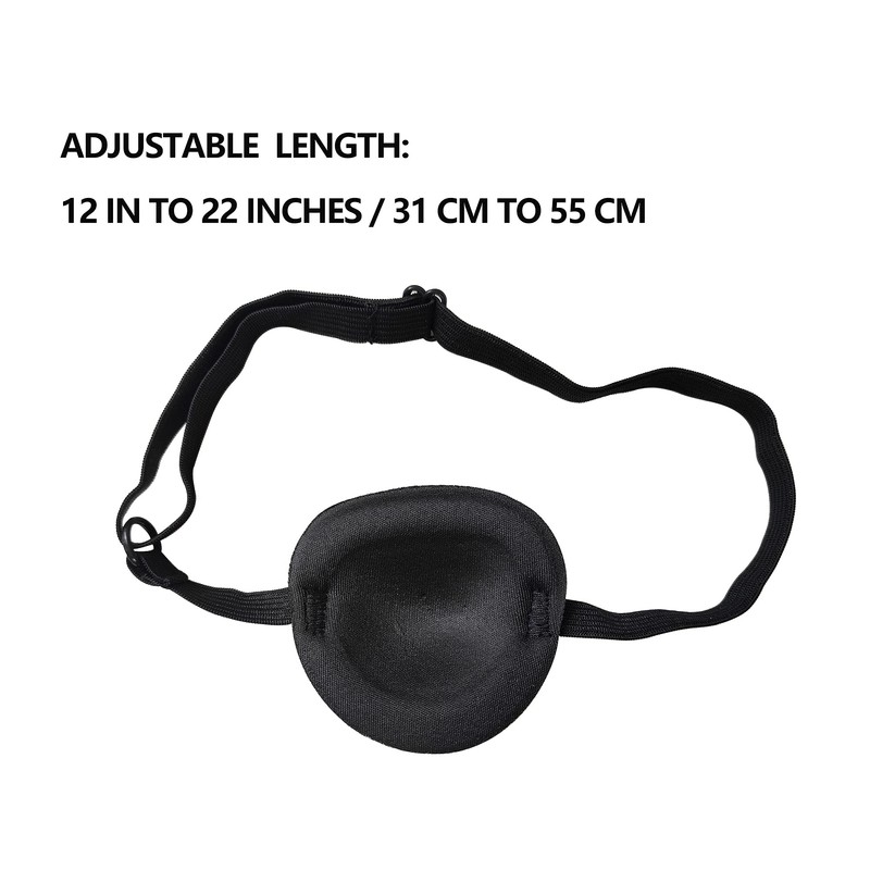MYUBWTF Black Single Eye Mask, Pirate Skull Crossbone eye patch，Adjustable
