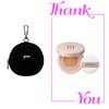 Hera Black Round Keyring Pouch + Hera Reflection Skin Glow Cushion Foundation 21N1 5g Set / 헤라 블랙 라운드 키링 파우치+헤라 리플렉션 스킨 글로우 쿠션 파운데이션 21N1 5g 세트