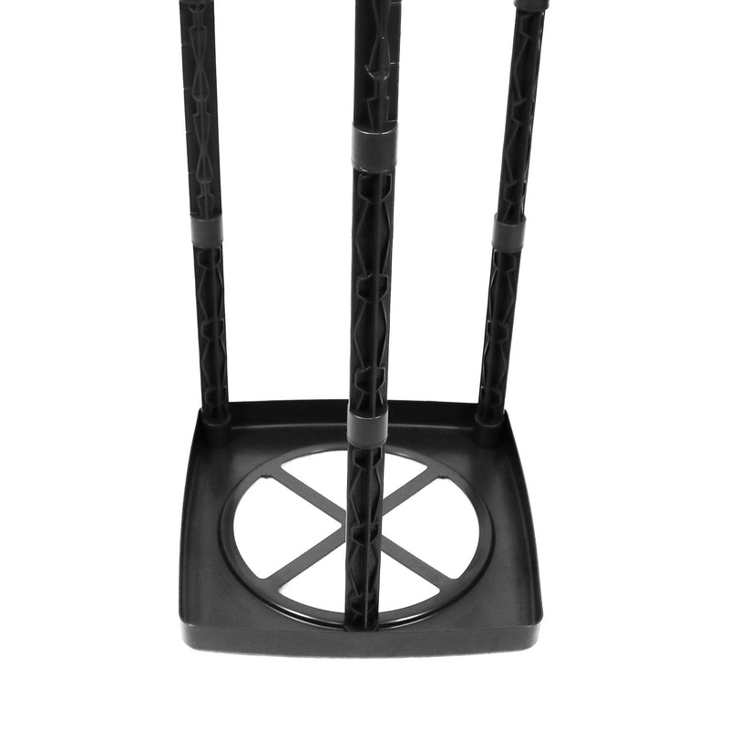 com-four® garbage bag stand with lid, can be set up