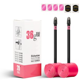 RideNow 36 g TPU Inner Tube Road Bike Compatible with 700 x 18/23/25/28/30/32C, 2 Pack 700C Ultralight Bicycle Inner Tube with Presta Valve 85 mm