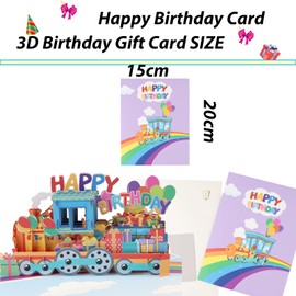 Happy Birthday Pop-Up Greeting Card,Rainbow Birthday Cards 3D Pop Up Cards,Pop up Happy Birthday Card Greeting Cards With Envelopes 3D Pop Up Birthday Cards for Kids Girls Her Wife Birthday Gifts