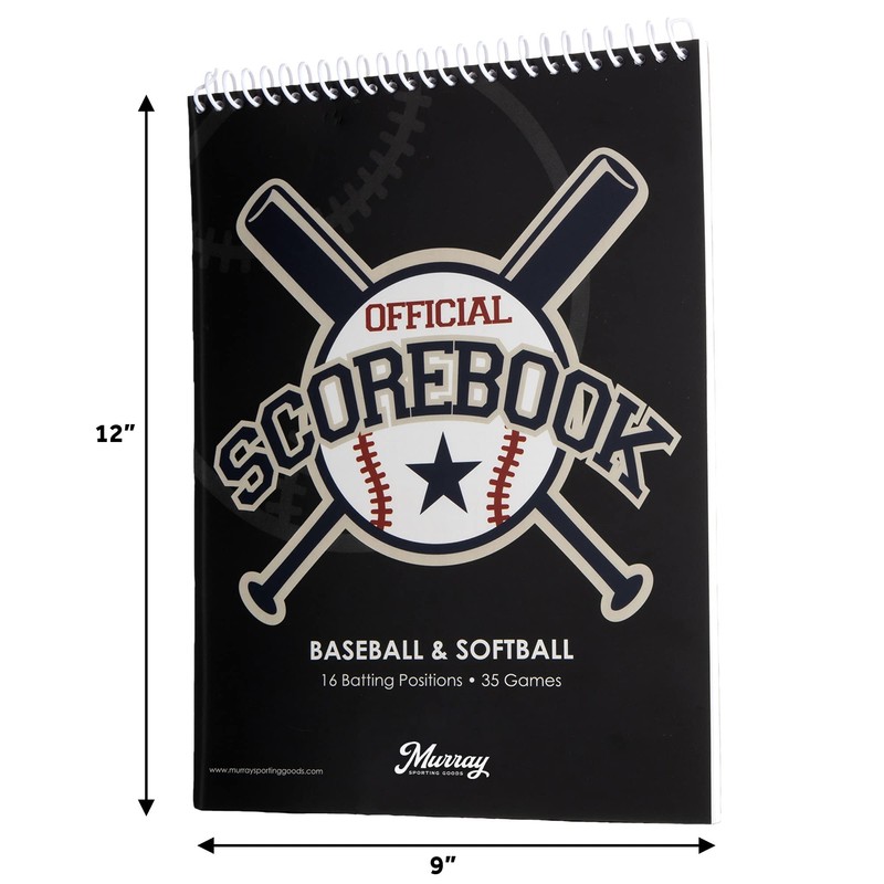 Murray Sporting Goods Baseball Scorebook & Baseball Lineup Card Bundle