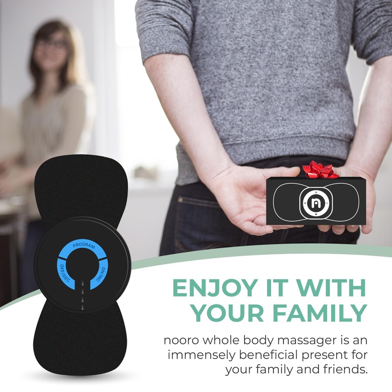 nooro Whole Body Massager – Wireless, Hands-Free Device with Adjustable