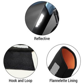 LIXADA E-Bike Protective Cover Neoprene for Frame Battery with Zipper Design, Electric Bikes Battery Cover Waterproof Dustproof Reflective Universal, 21.3x17.7''