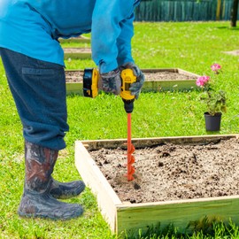 Garden Planting Plants Auger Drill Bit 3 X 24 inch Drill Augers for Digging Holes Bulb Planting Post Hole Digger Fit 3/8" Hex Drill Bulb Planter Tool for Beach Umbrella, Mailbox Posts, Fence Post