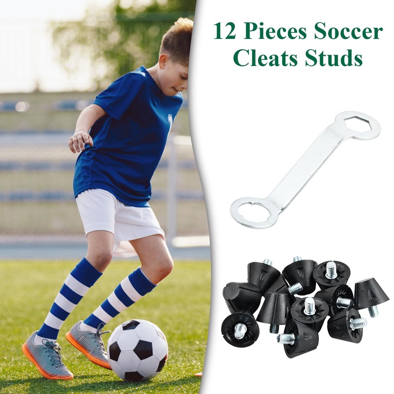 Amexo 12 pieces 13/16 mm replacement studs for football boots,