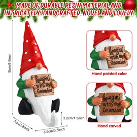 Huwena 4 Pcs Christmas Stocking Holder for Mantle 3D Resin Christmas Stocking Hangers Gnome Sock Holder Multi Use Stocking Hooks for Christmas Party Fireplace Decorations