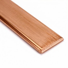 QWORK Copper Sheet T2, 3mm x 15mm x 25cm Cu Metal Flat Bar, Purple Copper Rod Plate for Electrical, Industrial and DIY Projects