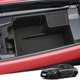 YEE PIN 5 Series 5 Series G30 G31 G38 2020 2021 2022 Centre Console Glove Box for Armrest Organiser Storage Box with Non-Slip Mat Car Accessories (5 Series 2020)
