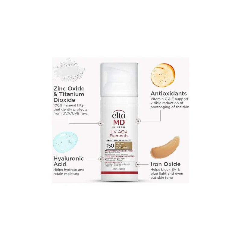 Eltamd Uv Aox Elements Tinted Mineral Face Sunscreen Lotion
