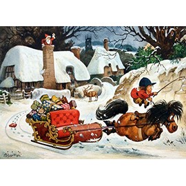 Nostalic Pony Christmas Card for Horse Lovers. The Highjack by Thelwell