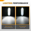 GOOACC 6Inch Oval Trailer Tail Light 2PCS 10LED White Reverse