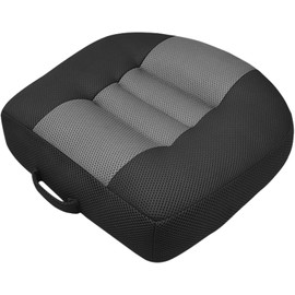 15.7x15.7 inch Universal Booster seat Cushion Portable Design Breathable mesh Design Improve Vision Improve Sitting Posture Stress Relief Driving Office Family Outdoor Universal Black&Gray