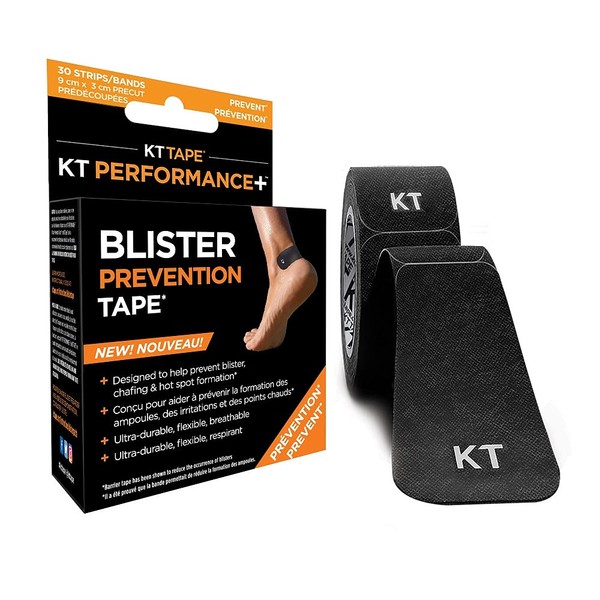KT Tape Blister Prevention Tape, Black, Precut 9 cm