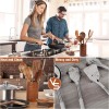 Mooues 9 Piece Natural Teak Wooden Spoon Set With Holder