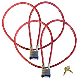 Motorcycle Helmet/Jacket, Multi Purpose 3 ft. Cable Locks - Master Lock #719KA - 2 Keyed Alike